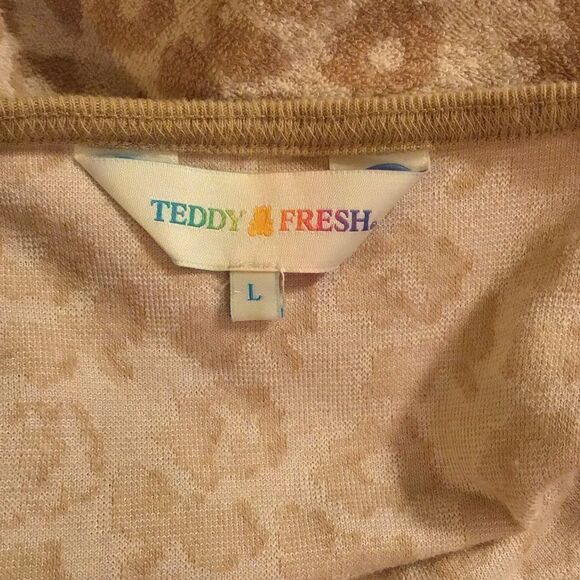 Teddy Fresh Tan Women’s Floral Jacquard Terry Dress - Picture 6 of 8